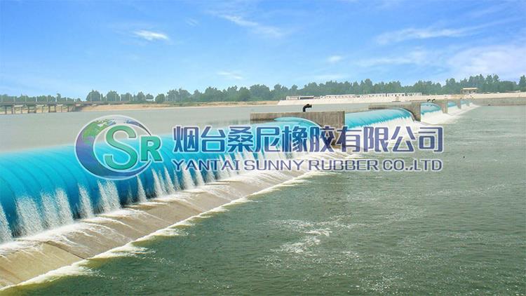 inflatable rubber dam for flood control